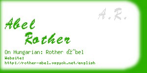 abel rother business card